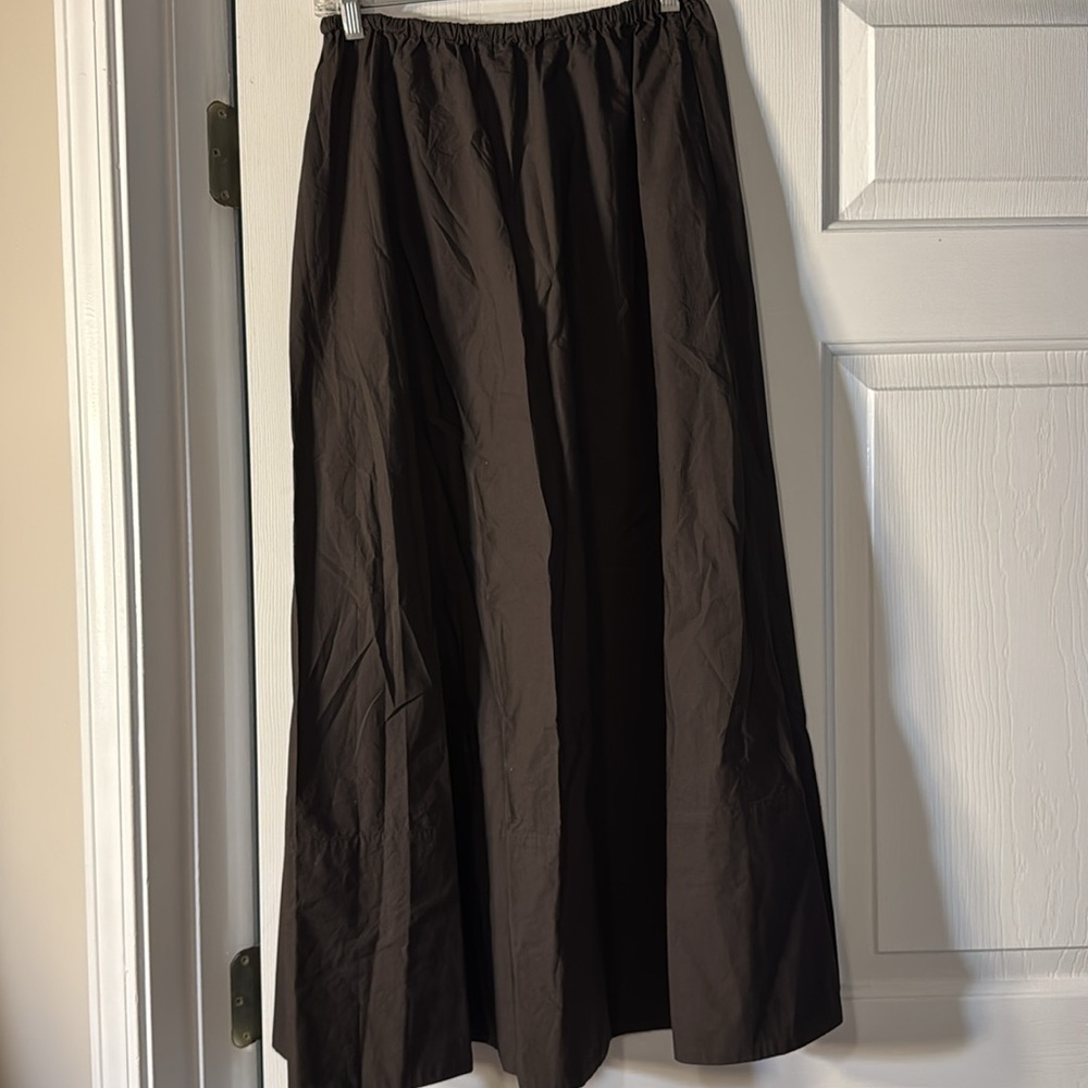 NEW!Banana Republic Brownstone Cotton Poplin Drawstring Maxi Skirt - Multiple🕰️ - Picture 7 of 8